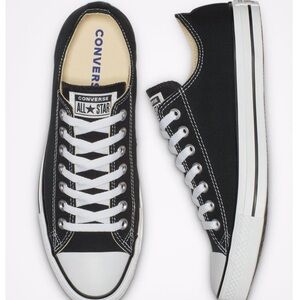 CONVERSE Chuck Taylor All Star Black Low Top Shoes size womens 7